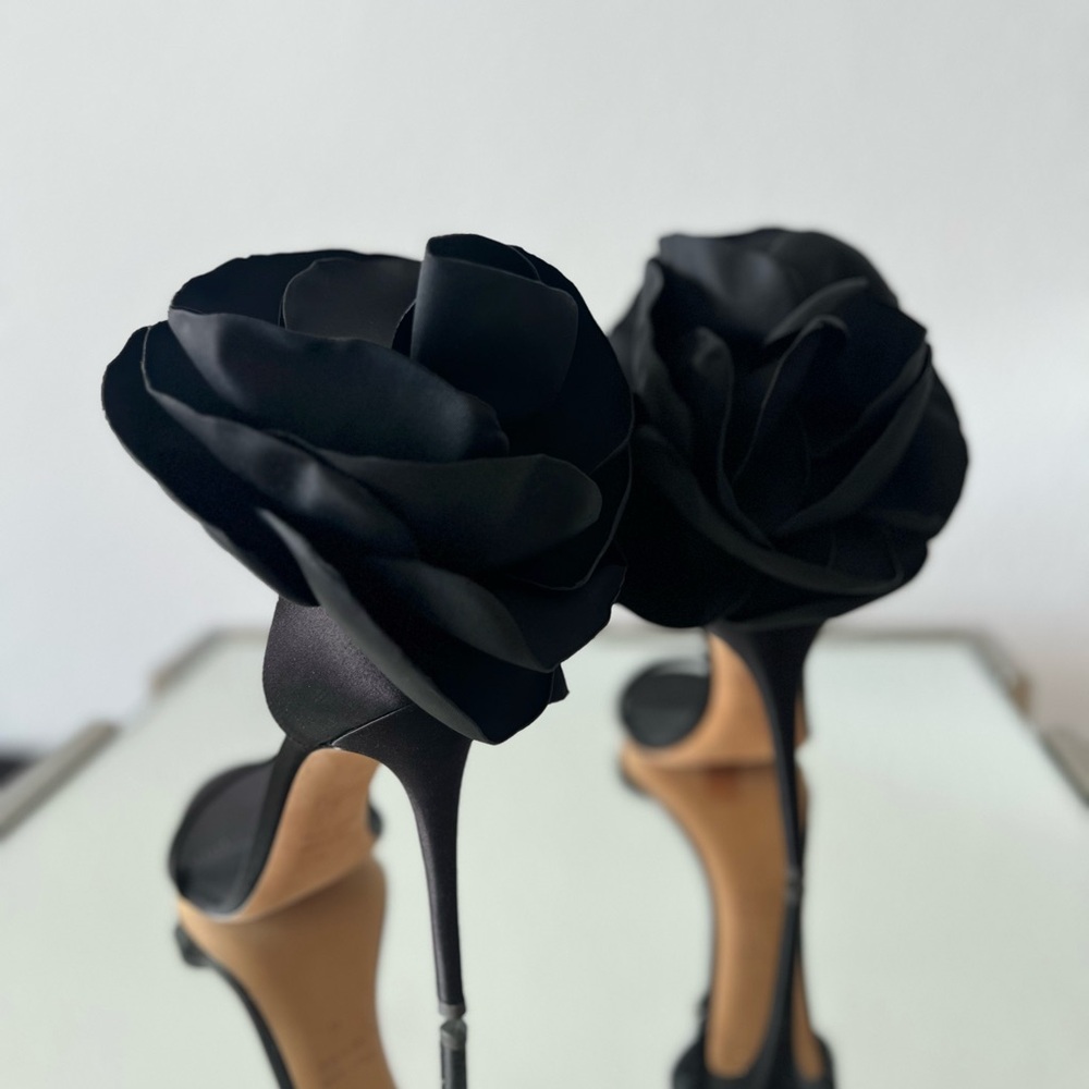 Like new GIUSEPPE ZANOTTI Peony 115mm Sandals In Schwarz $1,395 38 - Picture 6 of 12